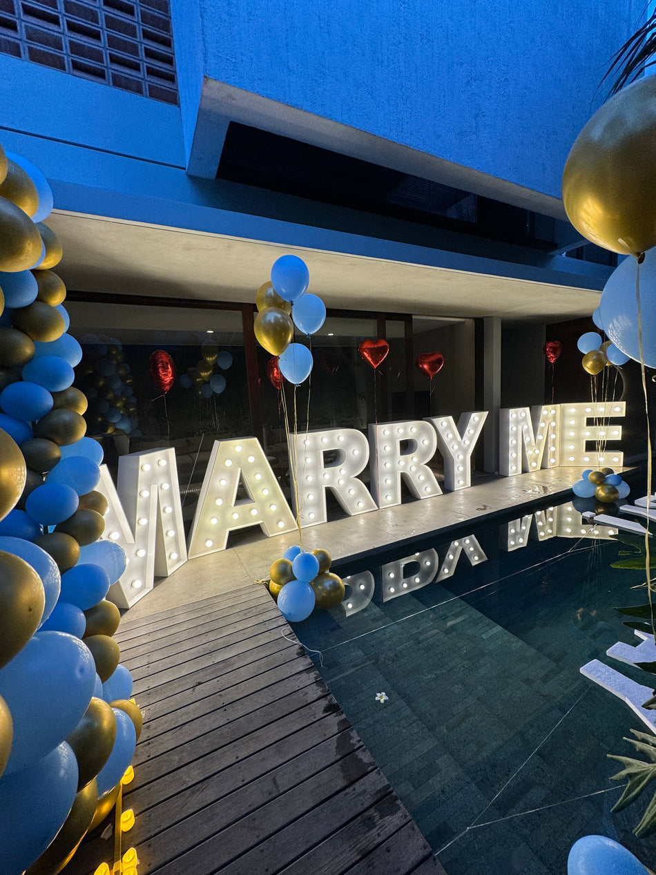Marry Me LED Marquee Standing Text