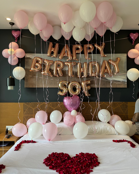 Balloon Decoration: Bedroom